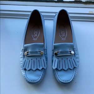 Tods light blue loafer